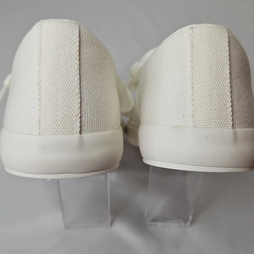 Ralph Lauren White Janson II Canvas Sneakers Size 8 NWT - Picture 5 of 8